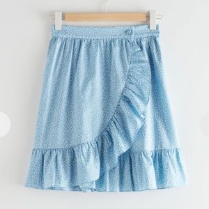 & Other Stories Blue Polka Dot Skirt